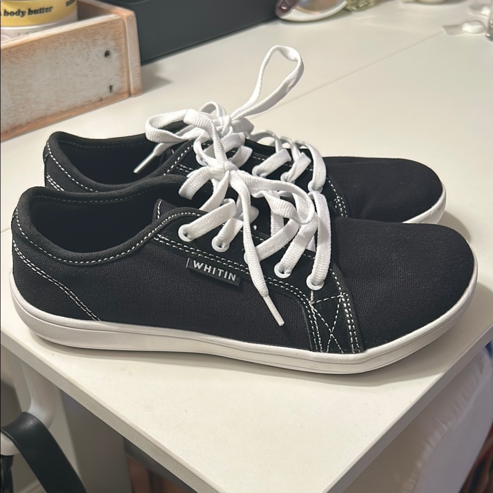 WHITIN Black Sneakers with White Accents